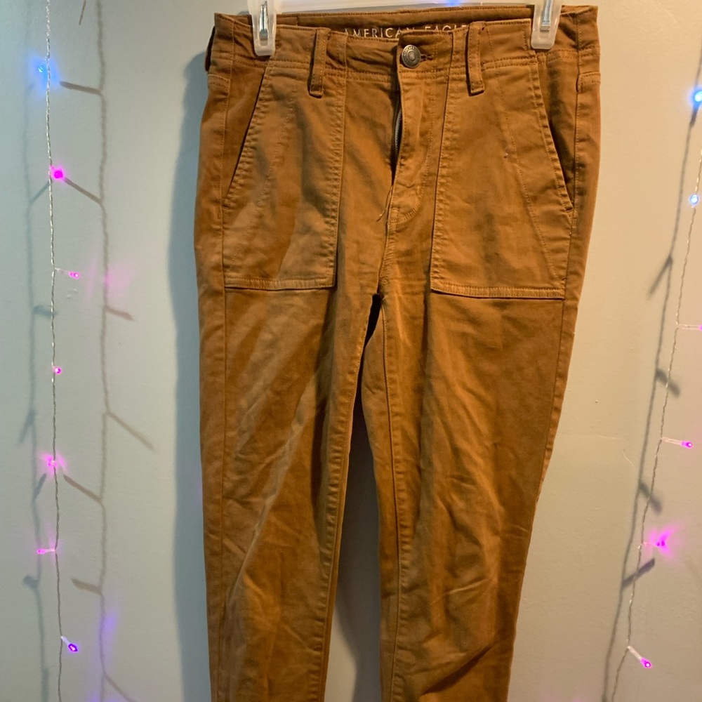 american eagle brown skinny jeans